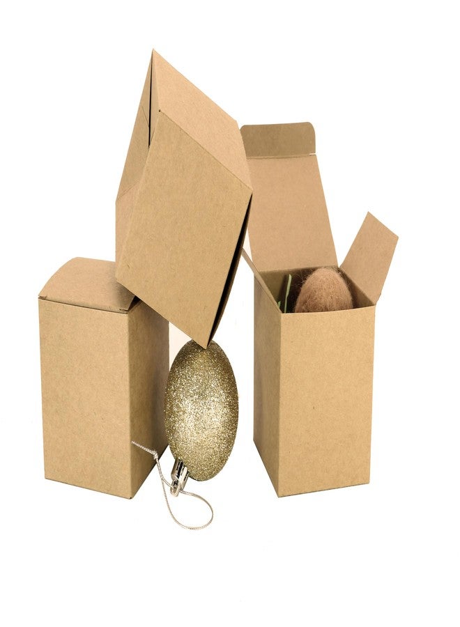 Oletx 25 Pcs Brown Paper Gift Boxes, Small Candy Treat Boxes Bulk, 3x3x3 inch Gift Box with Lids for Party Favors, Birthday Gifts, Wedding Gifts - Image 4